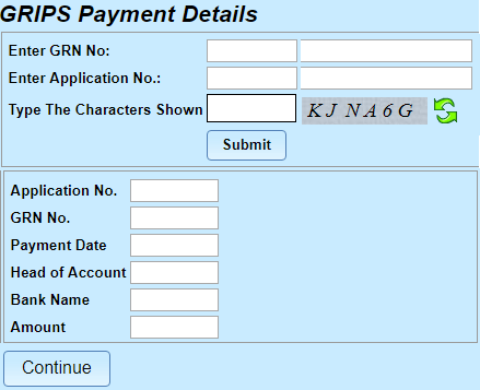 Banglarbhumi Application GRN Search