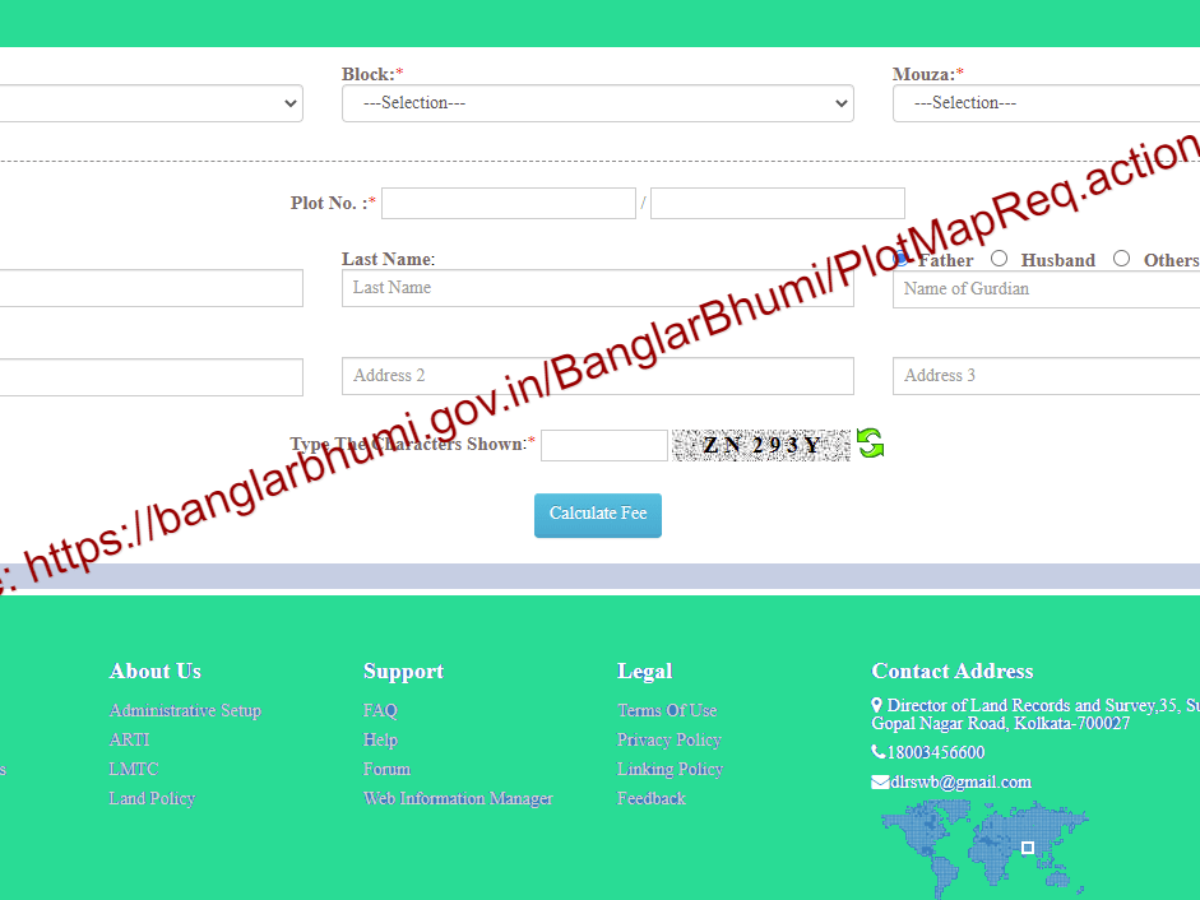 Property Line Map Online Plot Map Request Details In Banglarbhumi Gov In Website
