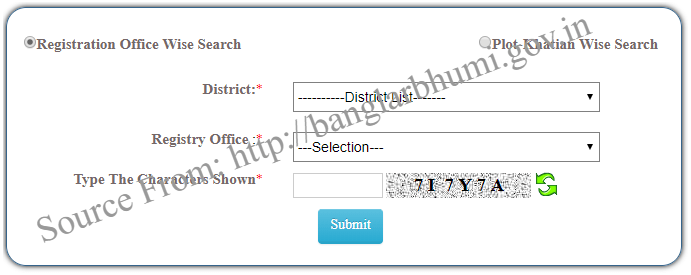 30 Days Notice Mutation Case by Registration office wise Search