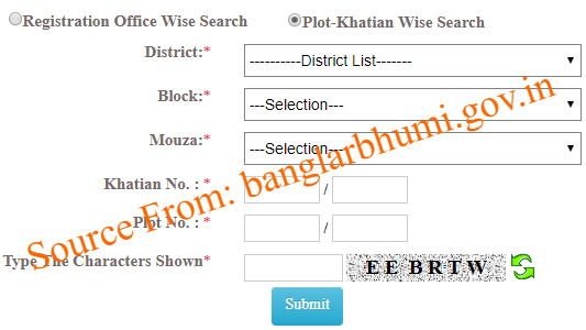 30 Days Notice Mutation Case by Plot Khatian wise Search