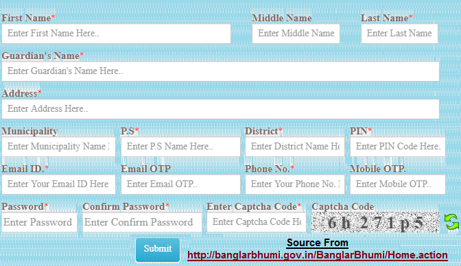 banglarbhumi signup