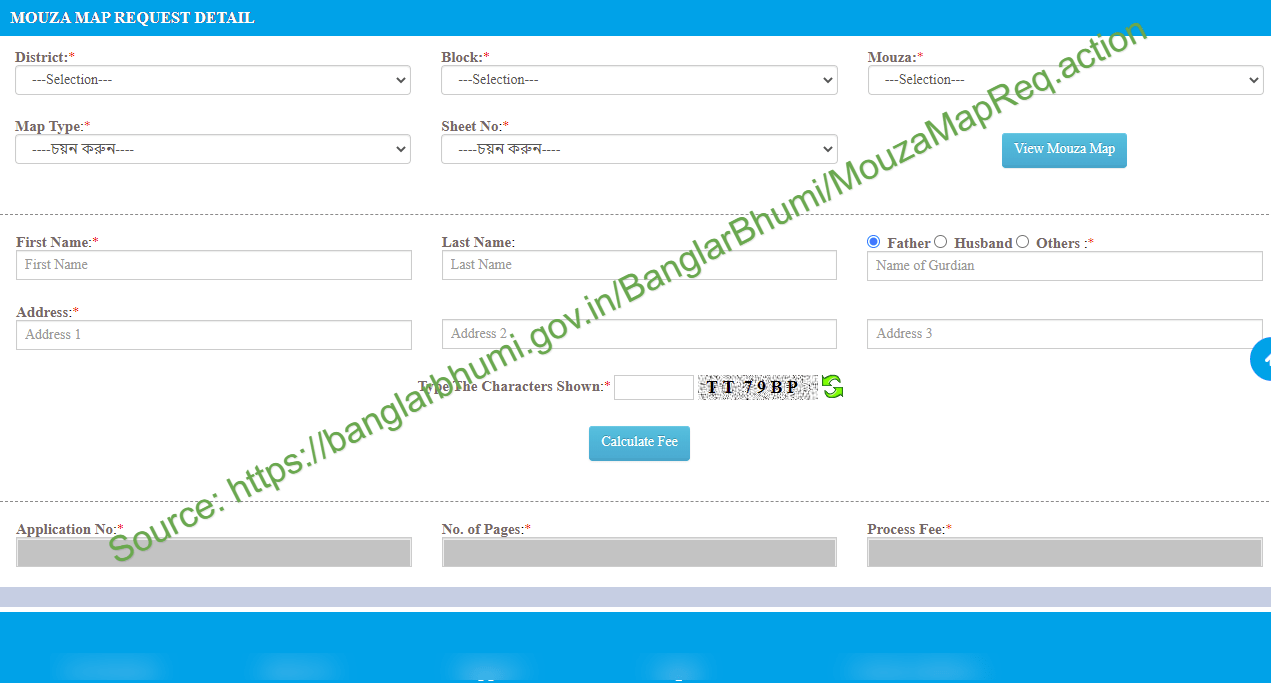 mouza-map-request-details-at-banglarbhumi-gov-in